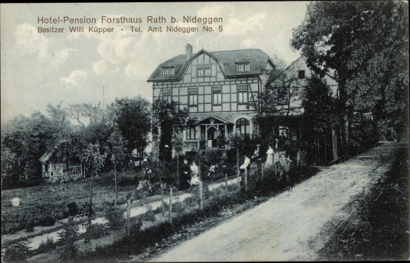Postcard Rath Nideggen in the Eifel forest house