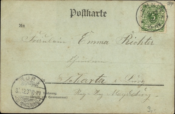 Mondschein Ak Kloster Lehnin in der Mark, Kaiserliche Kapelle, Krankenhaus, Klosterkirche, Postamt