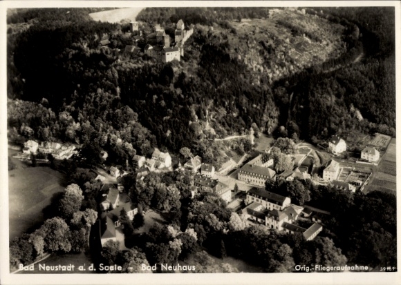 Postcard Bad Neuhaus Bad Neustadt an der Saale Lower Franconia, aerial photograph