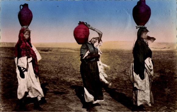 CPA Scènes et Types du Maroc, Return du Puits