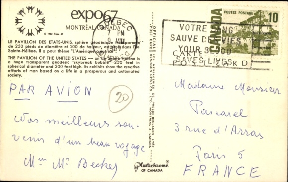 KP Montreal Kanada, Wystawa Światowa 1967, pawilon USA