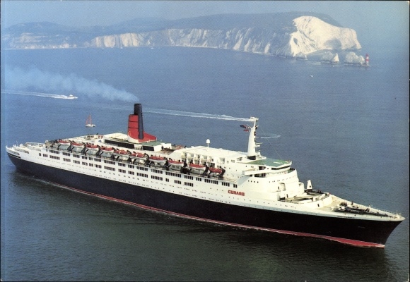 Ak passagiersschip Queen Elizabeth 2, Cunard Line