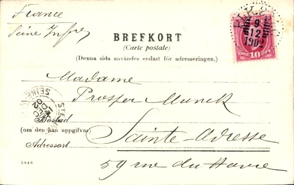Postcard Eksund Norrköping Sweden, Alsatian