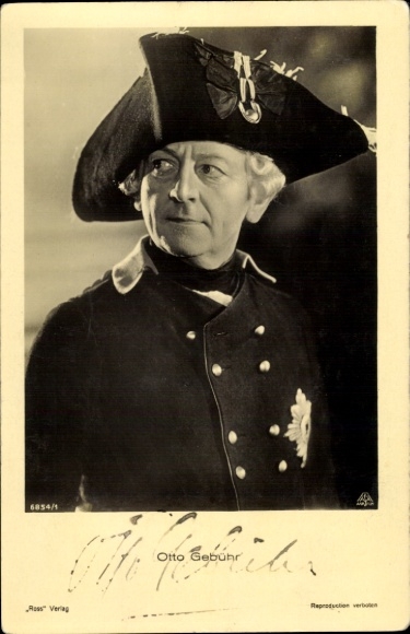 Postcard actor Otto Fee, portrait, autograph, The old Fritz