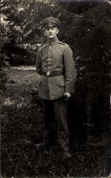 Foto Ak Orzysz Arys Ostpreußen, Portrait, Mitglied der Minenwerfer Schule, 2 Kompanie