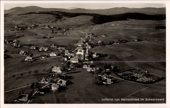 Postcard Herrischried am Hotzenwald, aerial photograph