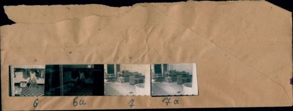 Contact print photos Berlin Weißensee, 4 photos approx. 4x2 cm, Fleischerei Klinke
