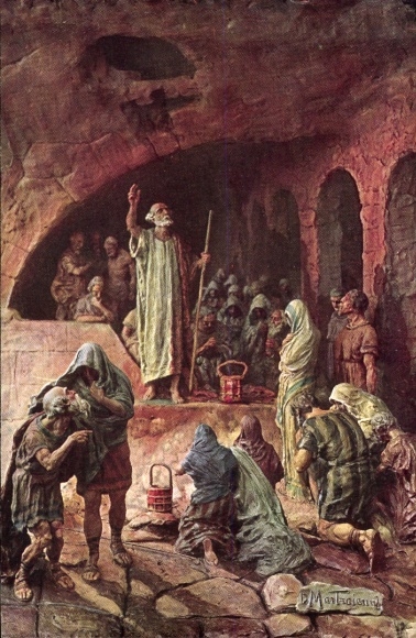 Kunstenaar Ak Mastroianni, Domenico, scène uit Quo Vadis, Im Ostrianum