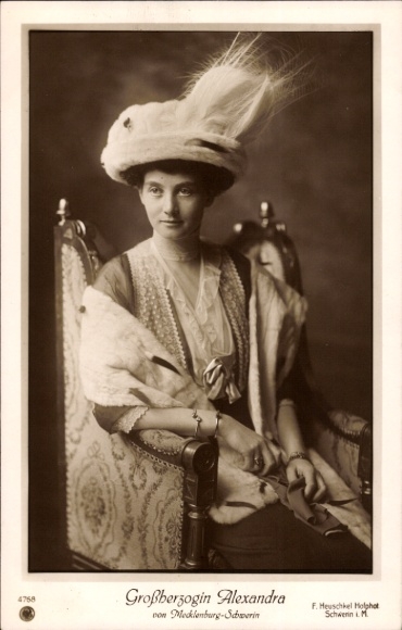 Ak Großherzogin Alexandra von Mecklenburg-Schwerin, Portrait