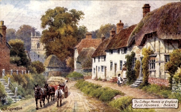 Kunstenaarsansichtkaart Quinton, East Hendred Oxfordshire Engeland, The Cottage Homes of England