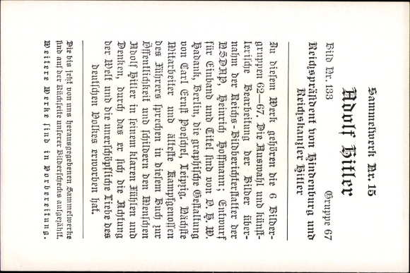 Collective picture Reich Chancellor Adolf Hitler, Reich President Paul von Hindenburg, collective work 15 picture 133