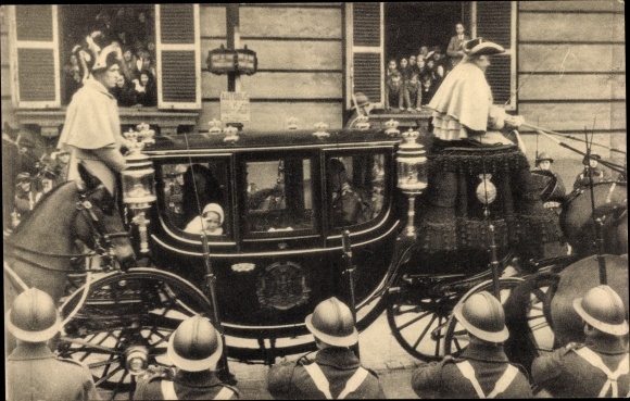 KP Bruxelles Bruksela, L'Avènement du Roi Léopold III, le carrosse de la Reine