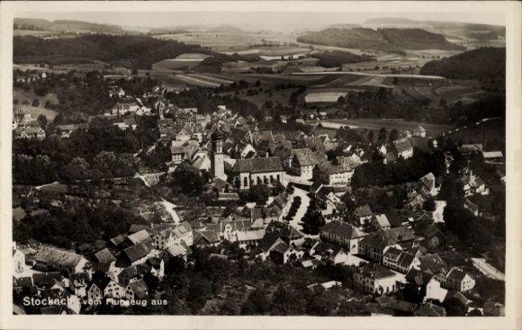 Ak Stockach in Hegau Baden, luchtfoto