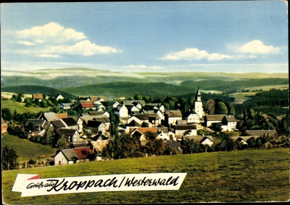 Postcard Kroppach in the Westerwald, panorama