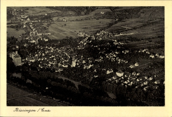 Ak Bissingen an der Enz Württemberg, luchtfoto