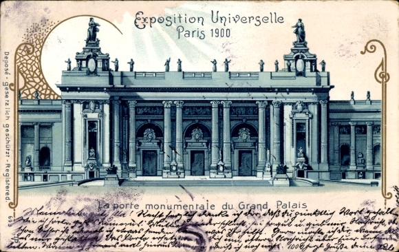 Ansichtkaart Paris VIII Élysée, motief: Wereldtentoonstelling Parijs 1900, Grand Palais