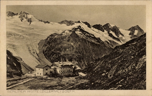 Postcard Ginzling Mayrhofen Tirol, Berliner Hütte