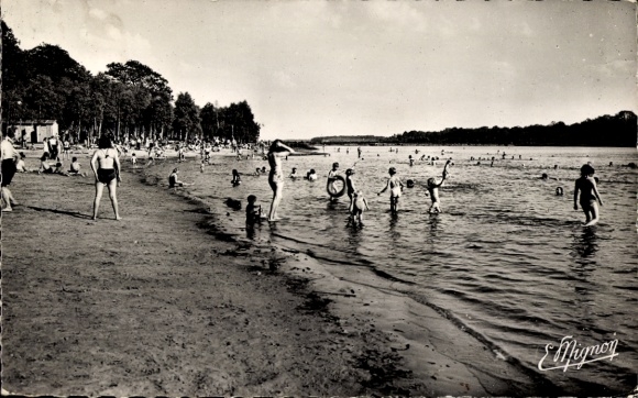 Postcard Montfort l'Amaury Mère Yvelines, Ses Environs, La Plage des Etangs de Hollande