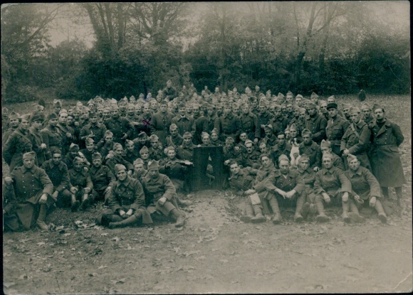 Foto Longjumeau Essonne, Französische Soldaten in Uniform, Gruppenbild 1939