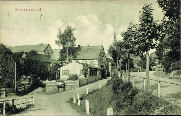 PC Somsdorf Freital in Saxony, partial view of the village