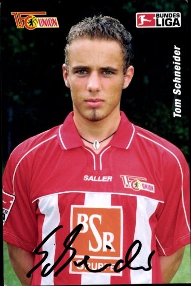 Autograph card Tom Schneider, 1. FC Union, BSR, saller, autograph