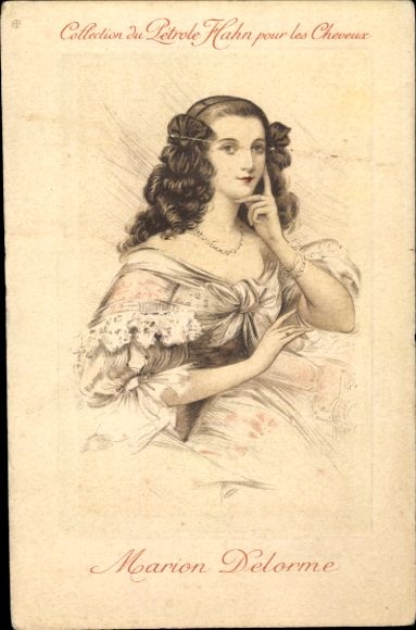 Präge Ak Marion Delorme, Französische Kurtisane, 1613 bis 1650