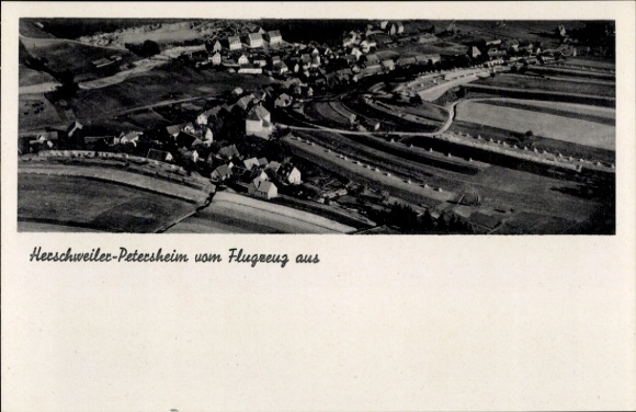 Ak Herschweiler Pettersheim in de Pfalz, luchtfoto