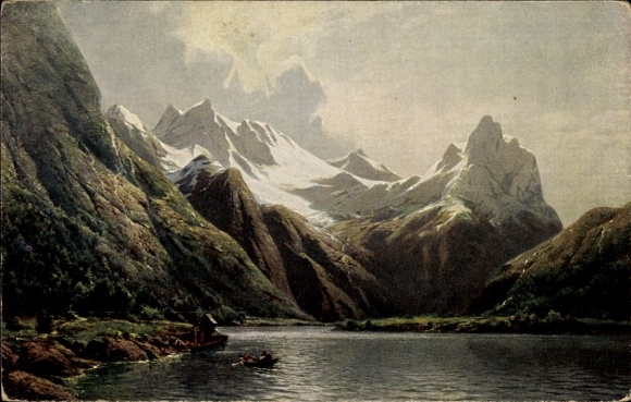 Artist Postcard Oesterley, C., Norway, Romsdalsfjord