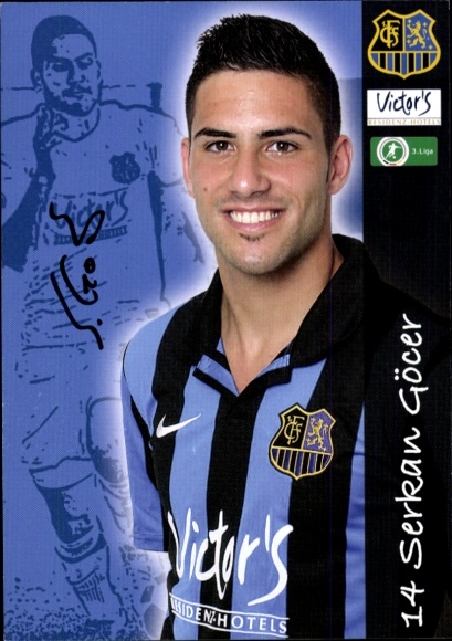 Autograph card footballer Serkan Göcer, 1. FC Saarbrücken, autograph