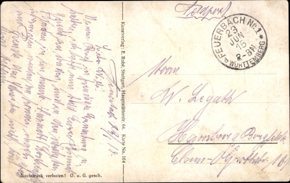 Artist Postcard On the Swabian railway, there are many stations