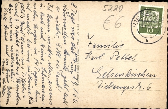 Postcard Waldbröl in the Oberberg district, Höllenberggymnasium