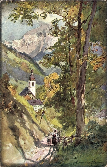 Kunstenaarskaart Compton, Edward Harrison, kavel uit Ramsau