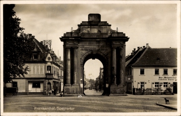 Ak Frankenthal in der Pfalz, Speyrertor, Stadtansicht,  Architektur