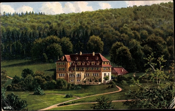 Postcard Traifelberg Honau Lichtenstein in Baden Württemberg, Albhotel
