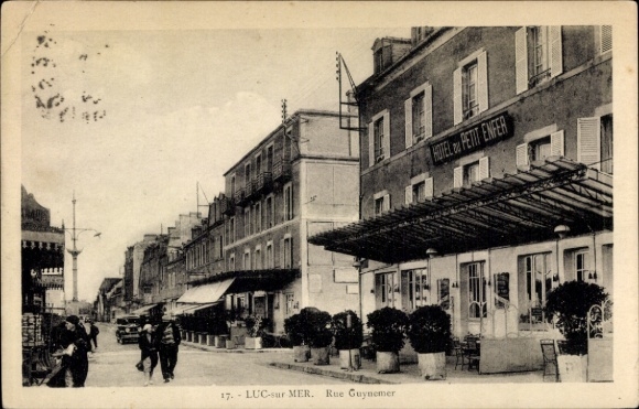 Ak Luc sur Mer Calvados, Rue Guynemer, Hotel