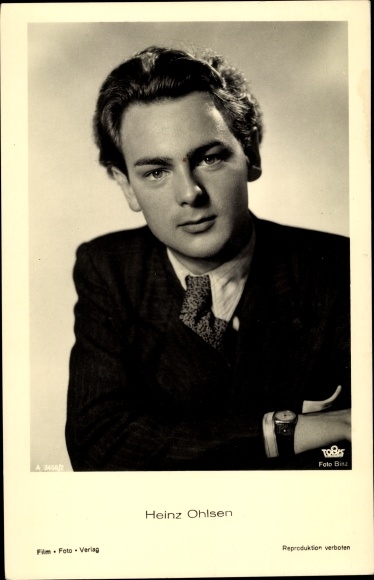 Postcard actor Heinz Ohlsen, portrait, suit
