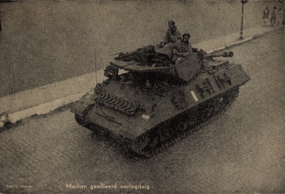 Postcard Panzer, Modern Allied War Equipment, WWII