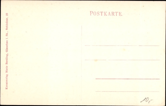Postcard Glauchau in Saxony, Lichtensteiner Straße seen from Chemnitzer Platz