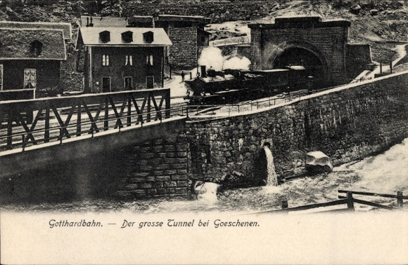KP Goeschenen Kt. Uri,Gotthardbahn,Kolej,Lokomotywa