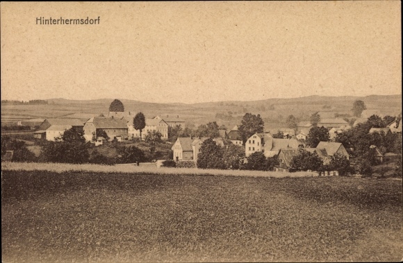 PC Hinterhermsdorf Sebnitz Saxony, view of the village and surroundings