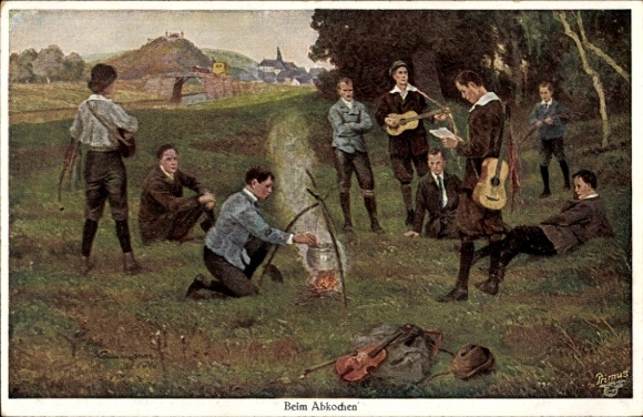 Artist Postcard Kämmerer, Rob, Wandervögel, Boiling, Primus 1143