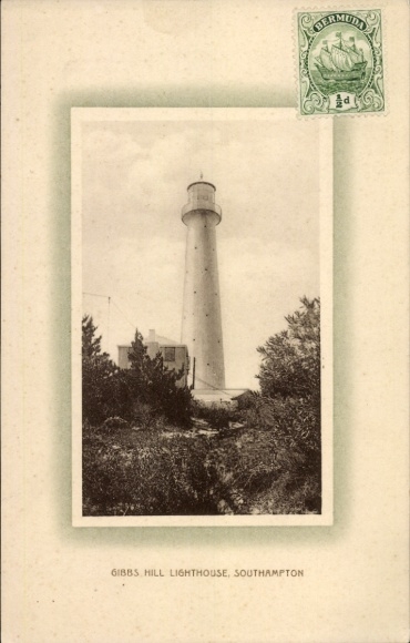 Postcard Southampton Bermuda, Gibbs Hill Lighthouse