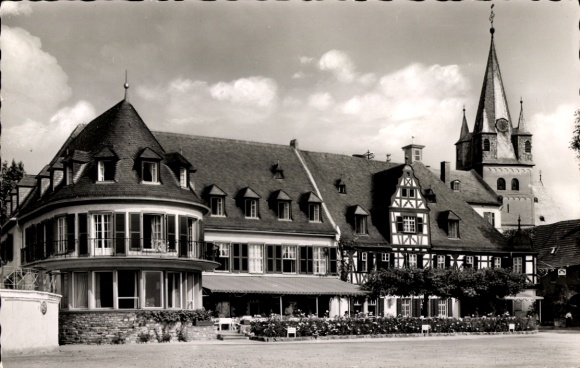 Ak Oestrich Winkel am Rhein Rheingau, Hotel Schwan