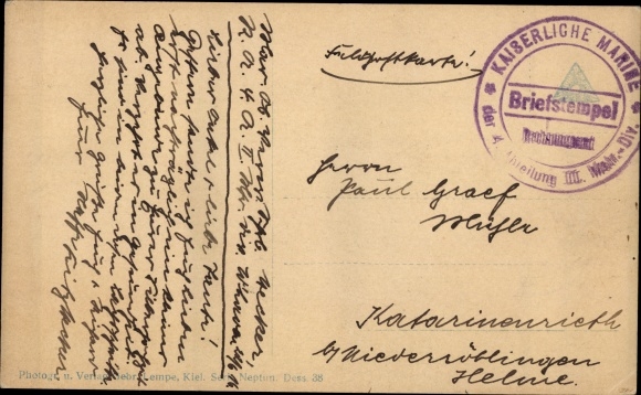 Postcard German submarine, submarine, U 8, Kruppsche Werft Kiel, NPG, GLK