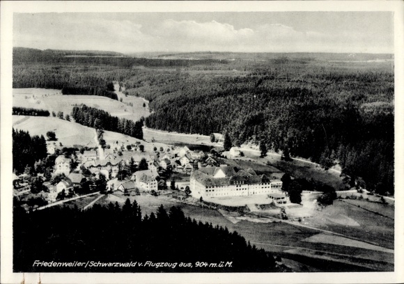 Ak Friedenweiler im Schwarzwald, Luftaufnahme von  Schwarzwald, 904 m ü. M.