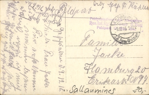 Photo Postcard Sallaumines Pas de Calais, train station
