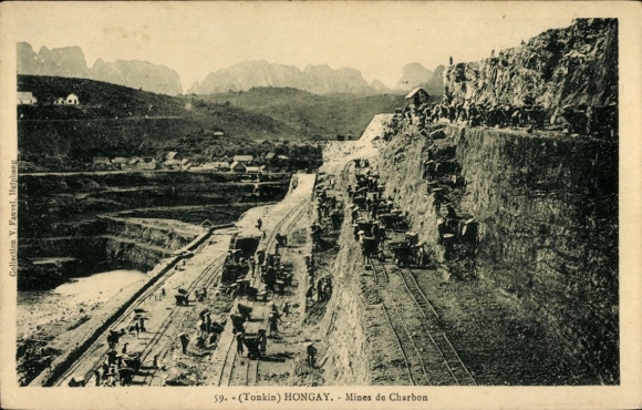CPA Hongay Tonkin Vietnam, Mines de Charbon