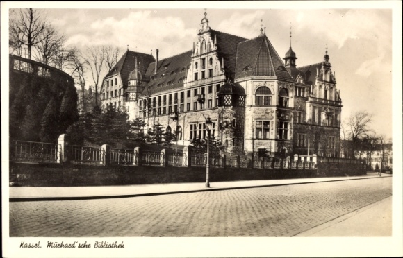 Ak Kassel in Hessen, Murhardsche Bibliothek, Außenansicht