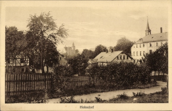 Ak Hohndorf im Erzgebirgsvorland, Teilansicht