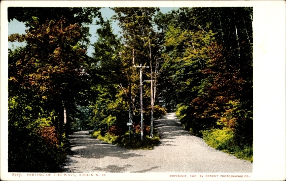 Ansichtkaart Dublin New Hampshire USA, afscheid nemen